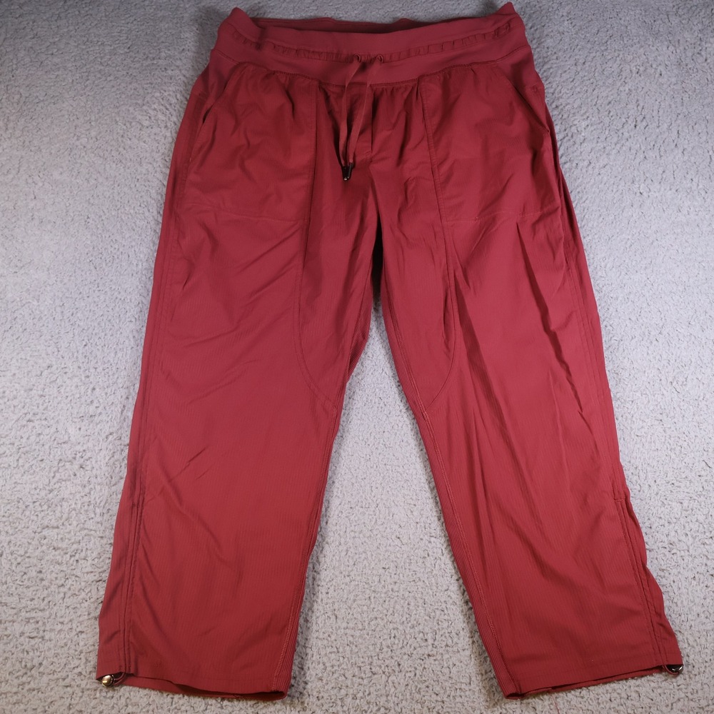 Lululemon Beyond the Studio Crop Red Joggers Pants LW6AVQS Size‎ 12